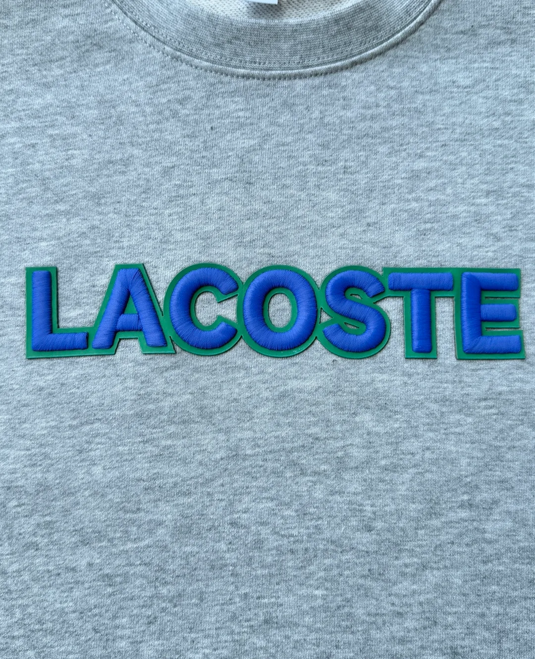 P 120LACOSTE. 2026 Autumn New Product Counter Same Style Printed Cotton Round Neck Sweater 360g Pure Cotton Terry M.L.XL 2XL LA-W 3061